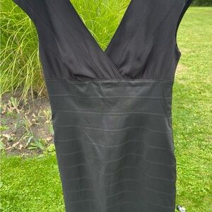 Black Cocktail V-Neck Dress